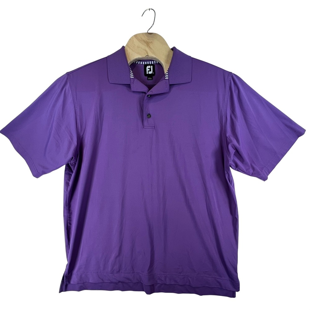 FootJoy Golf Polo Mens XL Purple Performance Stretch Short Sleeve Shirt **READ